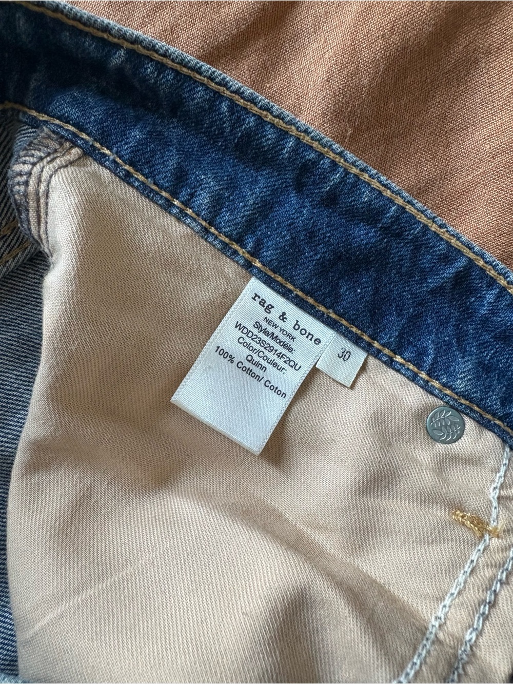 Rag & Bone High Waist Ankle Wide Leg Jeans Size 30 - Picture 4 of 4